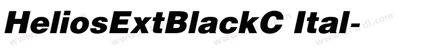 HeliosExtBlackC Ital字体转换